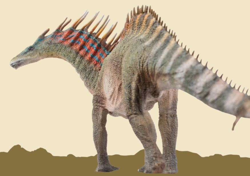 PNSO Lucio L’Amargasaurus – Figurine Dinosaure Peinte à La Main, Échelle 1:35 Avec Socle De Présentation, 35 Cm