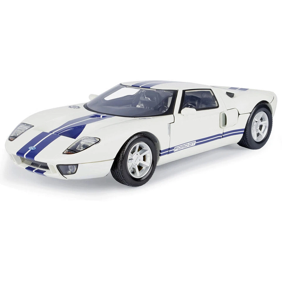 #####AU Motormax 1/12 Scale Model Car Ford GT WHITE with Blue Stripes AU Deliver - Image 2 of 4