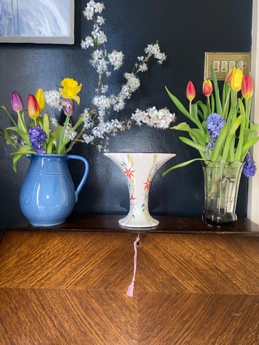 COUNTRY HOUSE SALE Vintage Mid Century Kensington Ware Hand Painted Mantel Vase