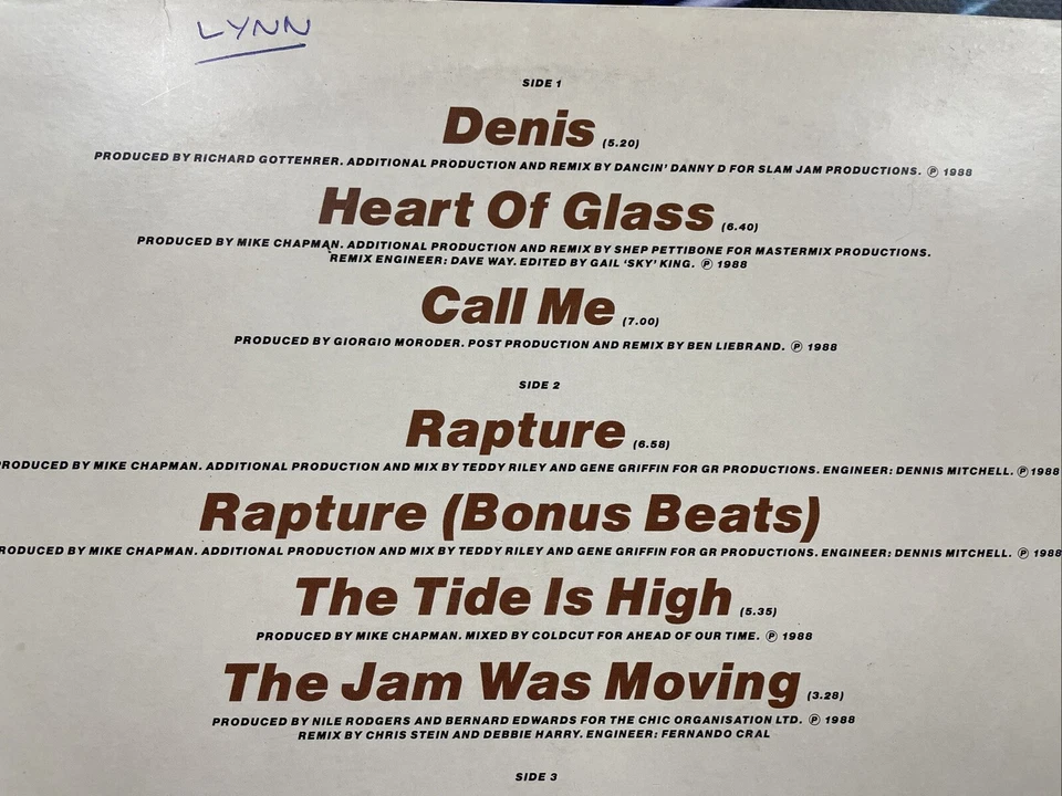 Debbie Harry Blondie Once More Into The Bleach LP Album Vinyl CJB2 Punk Rock 80s - Imagem 3 de 4