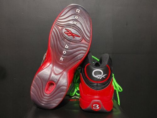 Men's Size 11 Reebok Question Mid Street Sleigh Red Black 76ers G57551 - Picture 2 of 9