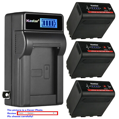 Kastar Battery LCD Wall Charger for Atomos NP-F970 F960 Atomos Shogun Inferno