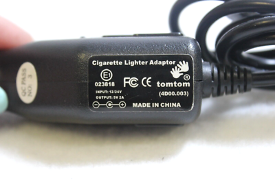 TomTom Cigarette Lighter Adapter Car Charger 4mm/2mm 5v-2A 5-volt/2-amp