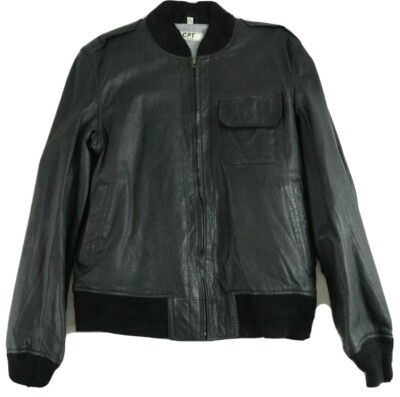 Cockpit USA Jacket Medium Leather Black American Pilot Bomber 