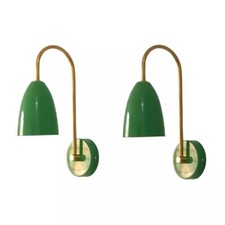 Pair of Mid-Century Brass Italian Diabolo Wall Sconce Light Wall Fixture Lamp