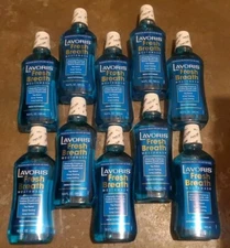 Lavoris Fresh Breath Mouthwash FRESH PEPPERMINT Flavor 16.9oz *LOT OF 10 BOTTLES