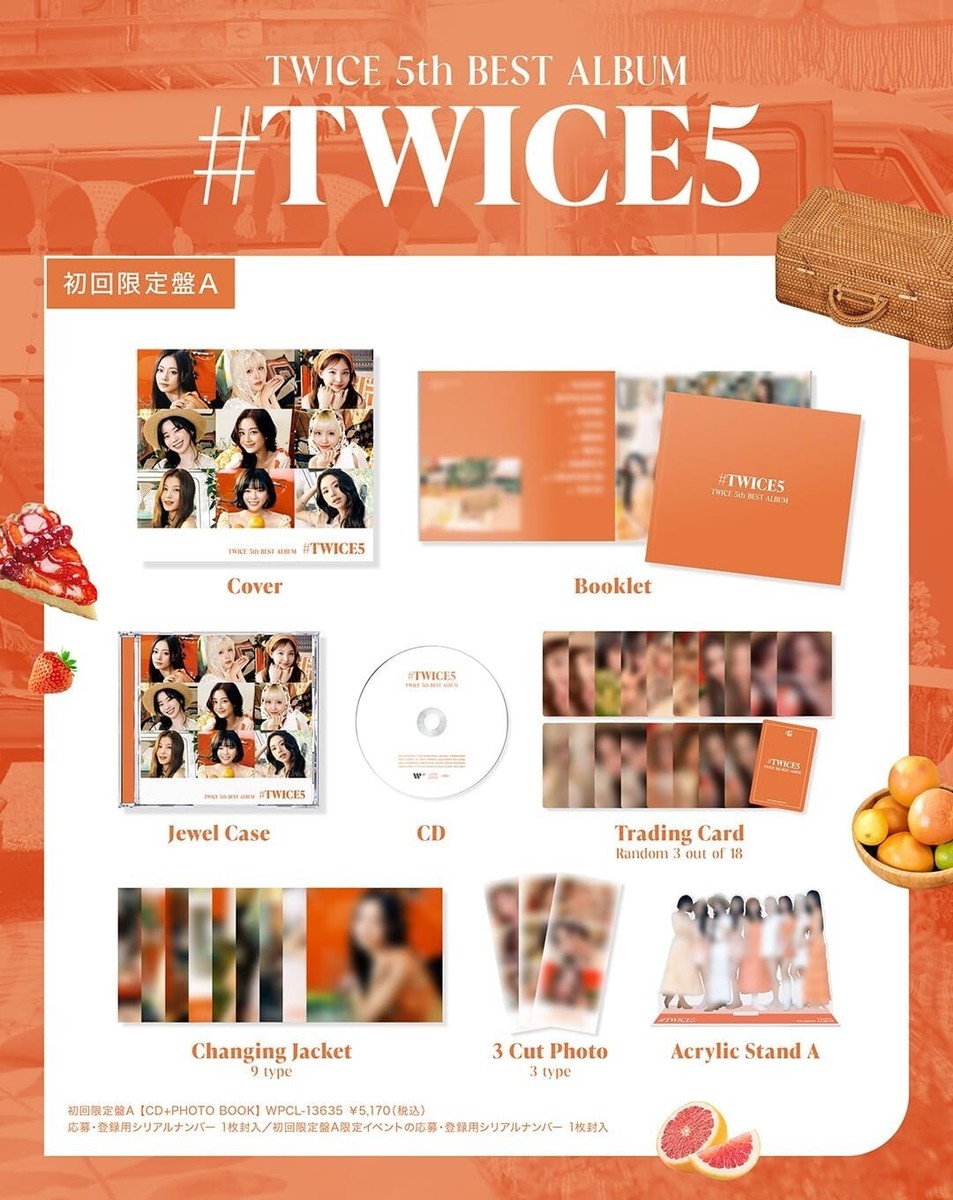 TWICE CDセット　#TWICE5 アクリルスタンド TWICE5 アクスタ（A盤）＋初回限定盤A 豪華セット｜Yahoo!フリマ