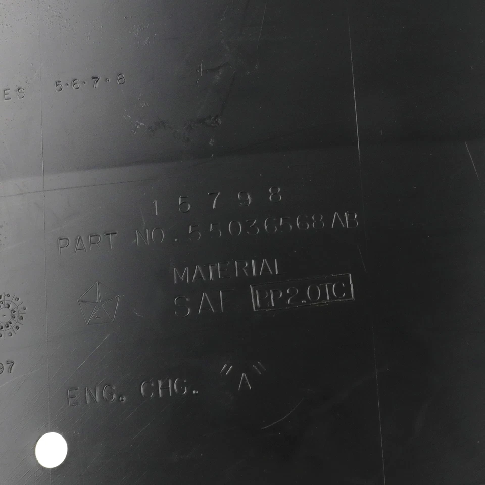 Cubierta protectora de conducto de radiador deflector MOPAR 1997-2004 Durango 55036568AB fabricante de equipos originales nueva Foto 4 de 4
