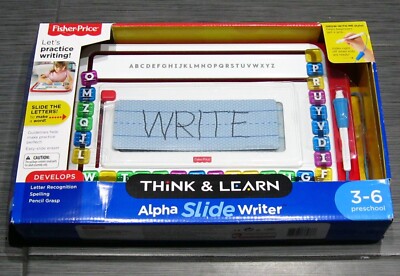Fisher-Price THINK & LEARN ALPHA SLIDE Writer Writer Board with BOX Preschool