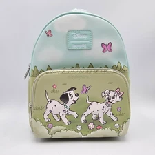 Loungefly Disney 101 Dalmatians Flower Field Butterflies Mini Backpack New