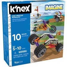 Image of K'NEX Core Beginner Fun Fast Vehicles 10 Model Building Set - Brand New & Sealed
