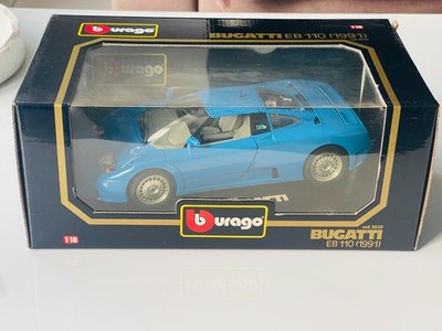 Bburago Burago Bugatti EB110 (1991) blau Modellauto Maßstab 1:18