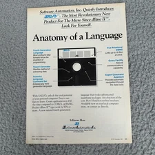 Software Automation SALVO Programming Language Retro Computer Print Ad 1983