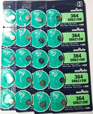 20 PACK MURATA 364 SR621SW SILVER OXIDE LR621 GOOD EXPIRE 10/32 FREE TRACKING