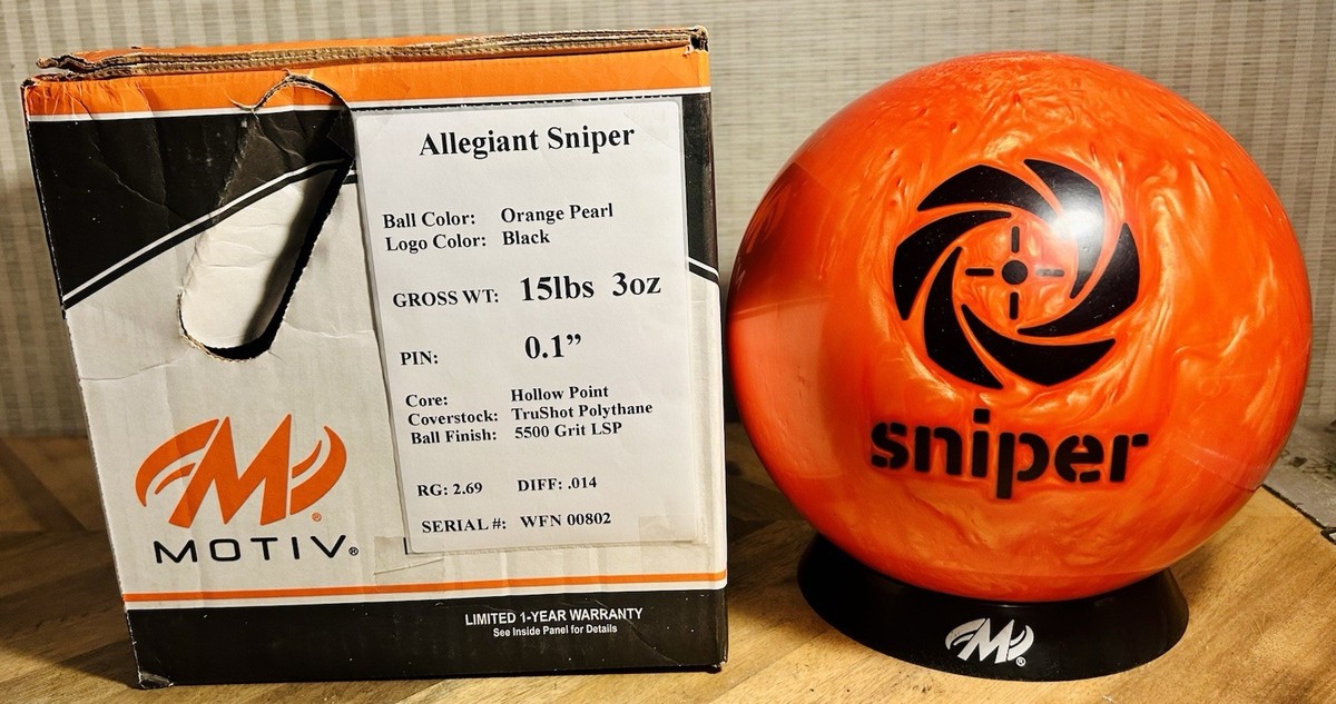 Motiv Allegiant Sniper Spare Bowling Ball NIB 1st Quality | 15lbs