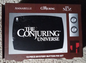 WB "The Conjuring Universe" 10 Piece Mystery Button Pin Set "Open Box"