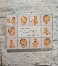 Vtg Baby Has Arrived Birth Announcement Cards And Envelopes Unisex READ