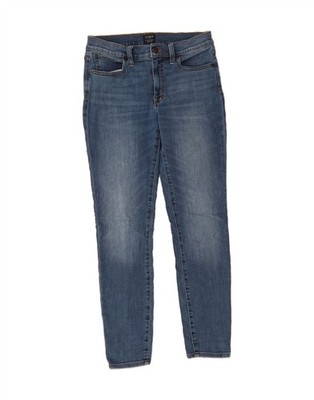 J. CREW Damen Mid Rise Skinny Jeans W27 L27 Blau Baumwolle CU74