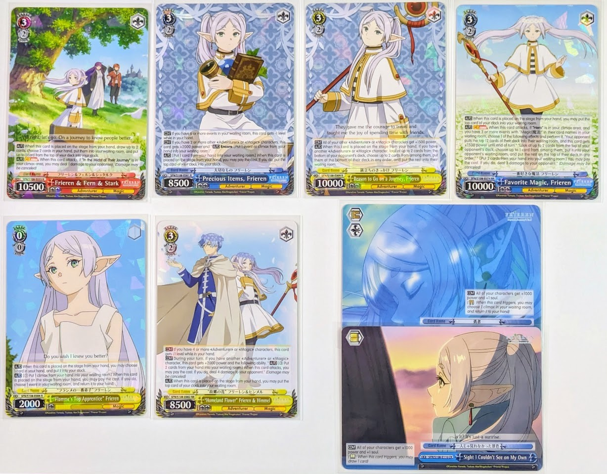 CRISTALLERIE HARTZVILLER fait main【未開封】 Weiss Schwarz Frieren Lot x8 – Homeland Flower Frieren & Himmel