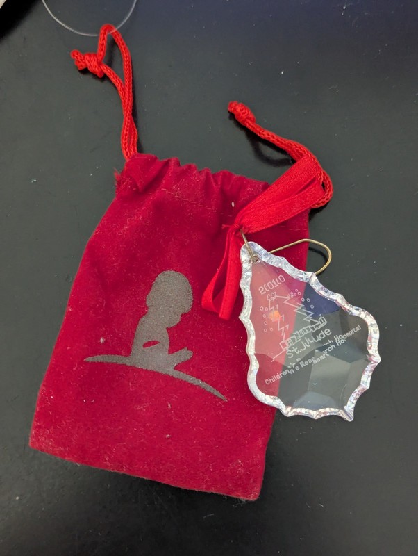 St Jude 2010 Christmas Ornament + Bag