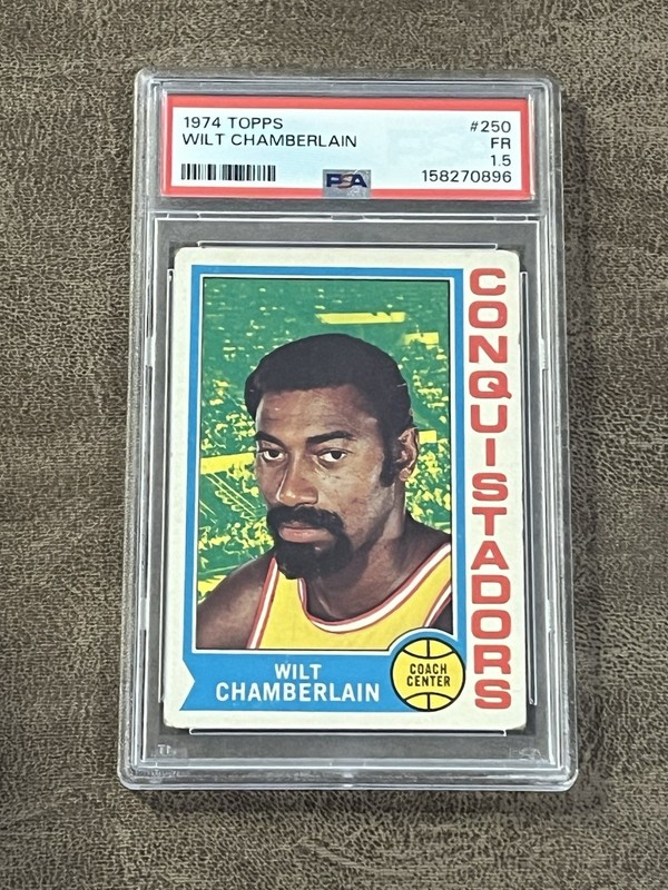 1974 Topps Wilt Chamberlain #250 PSA 1.5 Conquistadors Vintage HOF Legend!