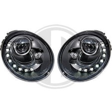Hartsant Design Scheinwerfer Set klarglas/schwarz H7 für VW New Beetle Baujahr 