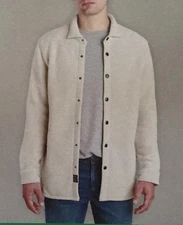 Copper & Oak Supply Co. Shirt Jacket Men’s XL Beige Snap Front Fleece Lined