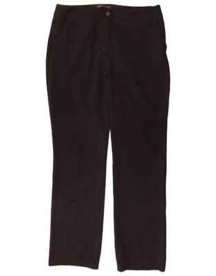 Marks & Spencer Damen Straight Anzughose UK 12 Medium W32 L31 Schwarz FV18