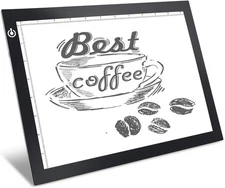 Black A4 Dimmable LED Artcraft Light Box Tracer Slim Light Pad Portable Table...