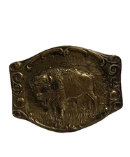 Vintage 1970s Tiffany Studio BELT BUCKLE Buffalo New York