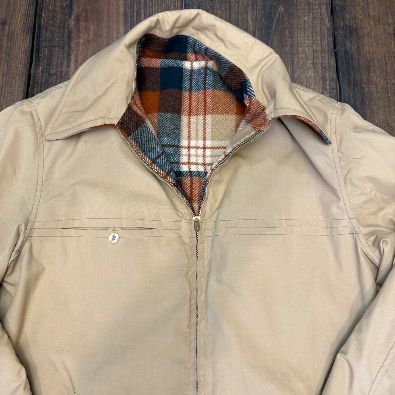 Pendleton 100% wool reversible jacket, vintage 19… - image 10