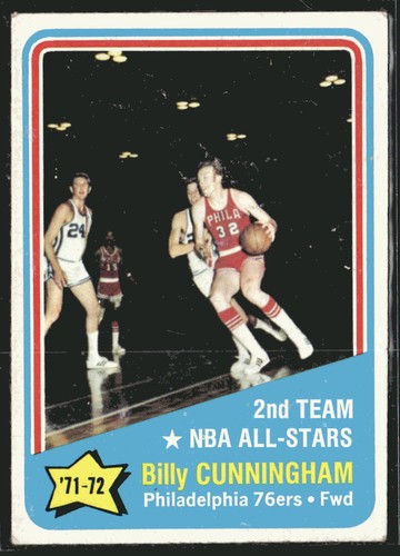 Billy Cunningham #167 1972 Topps card