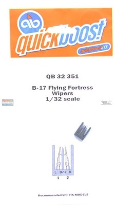 QBT32351 1:32 Quickboost B-17 Flying Fortress Wipers (HKM kit)