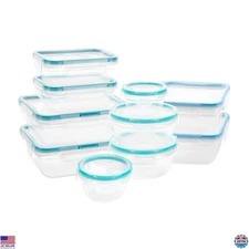 10-Pack Airtight Plastic Food Storage Containers Set, BPA-Free, Microwave Safe
