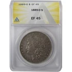 1889 O Morgan Silver Dollar EF 45 ANACS $1 Coin Collectible SKU:I24967