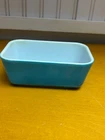 Vintage Pyrex Turquoise Blue 502-8 Refrigerator Dish Casserole No Lid