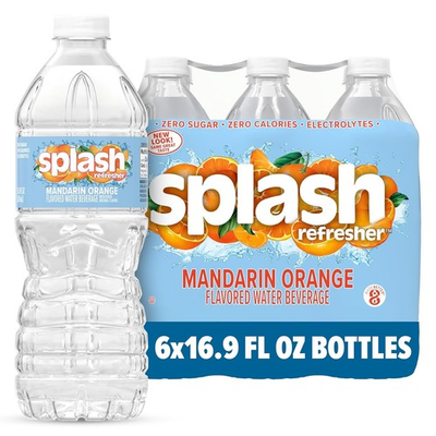 #ad #ad SPLASH REFRESHER Flavored Water Bottles Mandarin Orange Flavor 6 Pack 16.9 F $4.99