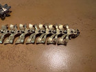 VINTAGE FLOWER BRACELET W/MATCHING SCREW EARRINGS, RHINESTONES — photo 6