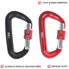 2X 12KN Heavy Duty Carabiner Clips For Hammocks Camping Gym Hiking Outdoor