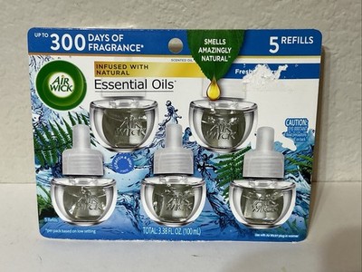 0.67 oz. 5 Refills Fresh Waters Scented Oil Automatic Plug-in Air Freshener (d3)
