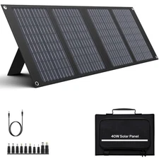 Portable Solar Panels 40W, Foldable Solar Panel Charger for 100-300W Portable...