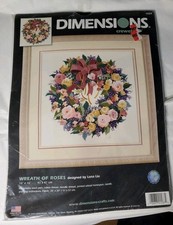 Dimensions Wreath of Roses Crewel Embroidery Kit 1537 New Sealed