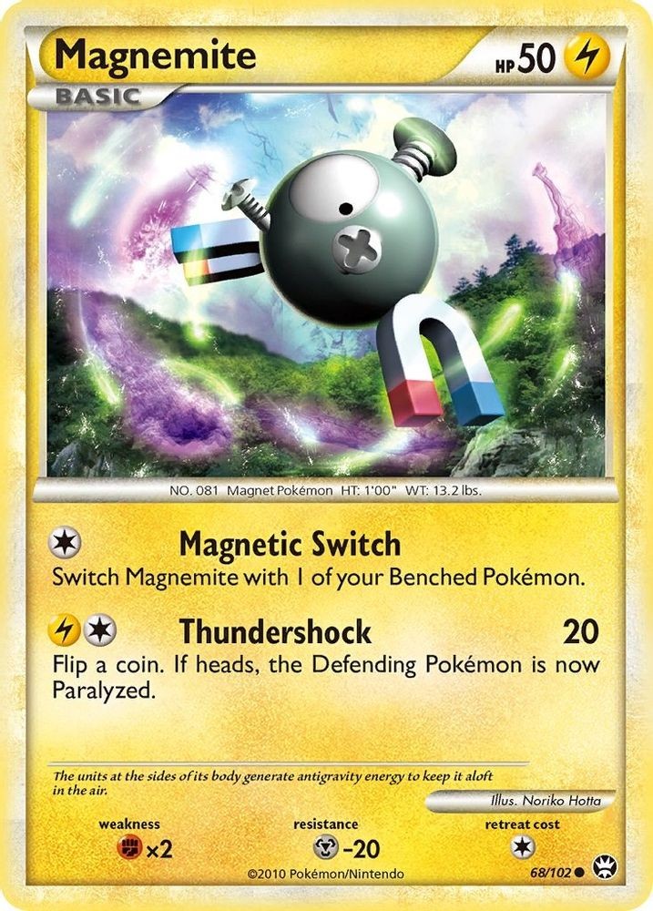 2010 Pokemon: Triumphant - Magnemite (#68/102, Common, Lightly Played)