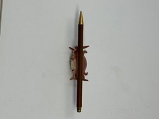 Vintage Mechanical Pencil Brown Hexagonal Barrel Brass Tips Made In USA C1