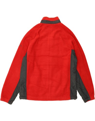 CHAPS Mens Fleece Jacket UK 40 Large Red Colourblock Polyester GR10 - Picture 2 of 3