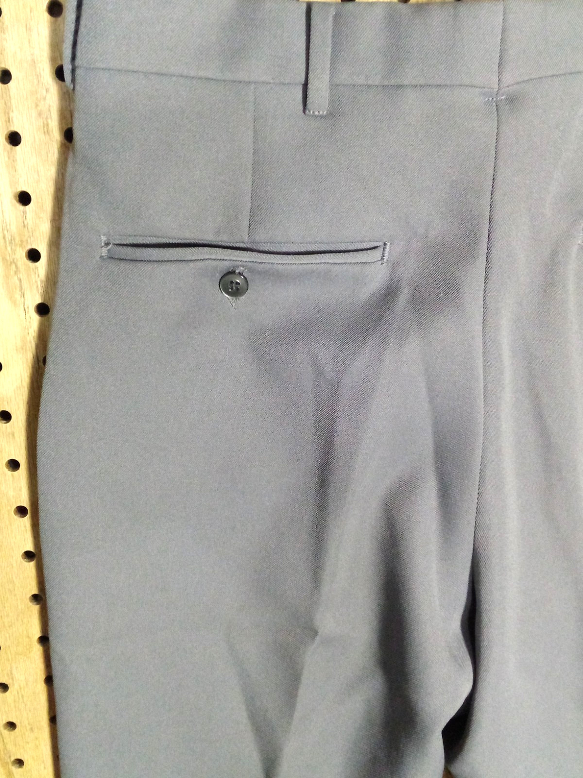 All Seasons Comfort Action Mens Grey Woven Dress Pants W30 L34 Super Stretch