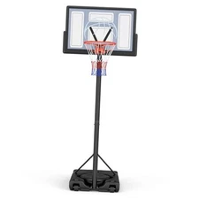 Basketball Hoop Outdoor 10ft Adjustable, Portable Basketball Hoop Goal Gray