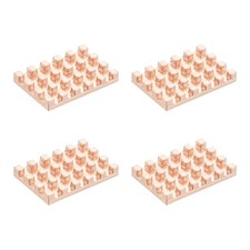4 Pcs Copper Heatsink 10x15x2mm, Heat Sink Cooler Radiator for Raspberry Pi