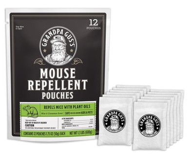 Grandpa Gus s Extra-Strength Mouse Repellent Pouches, Peppermint & Cinnamon Oil