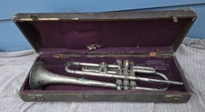 Vintage Wurlitzer Bb / A Dual Pitch Trumpet Pan-American Silver Plated 4 Repair